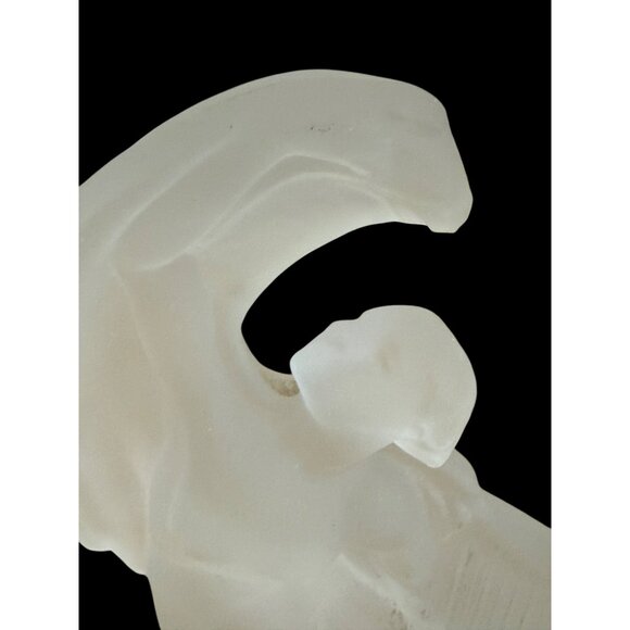 Art Deco 30's Frosted Glass Nude Lady With Music Harp Lamp Base Part - Picture 4 of 14